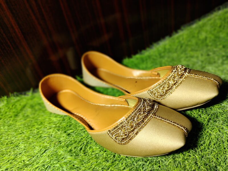 Golden Majesty Embroidered Khussa