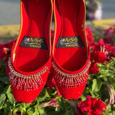 Royal Red Embellished Khussa