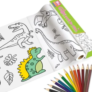 Children's Coloring Drawing Roll 3 Meter with Free Color Markers photo review